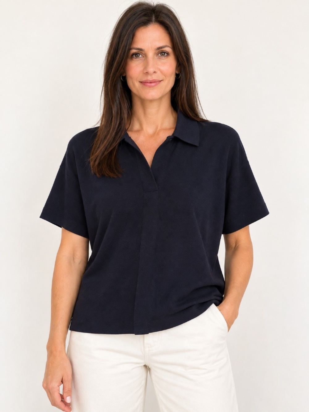 COS Navy Blue Polo Top - NWT